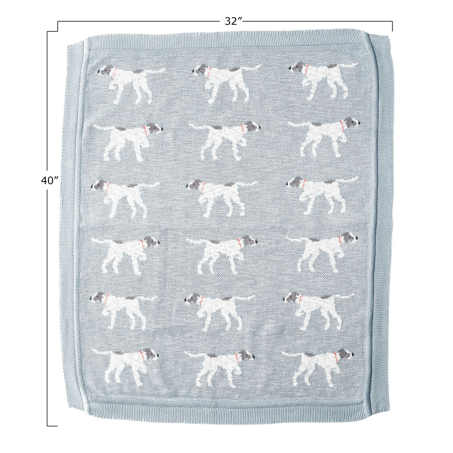 Cotton Knit Pointer Blanket