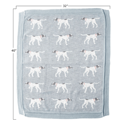 Cotton Knit Pointer Blanket