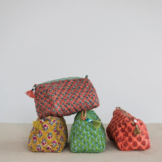 Quilted Cotton Pouch