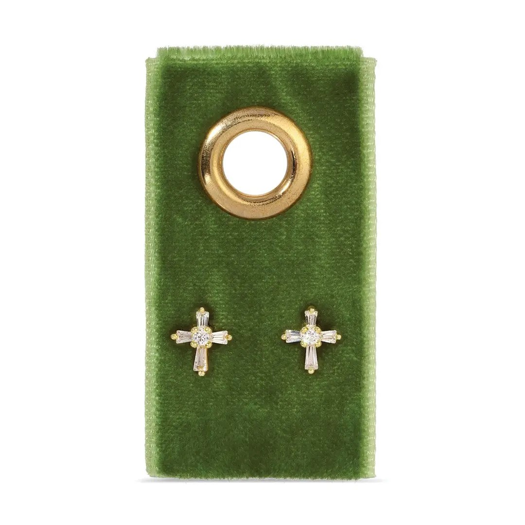 Baguette Cross on Velvet