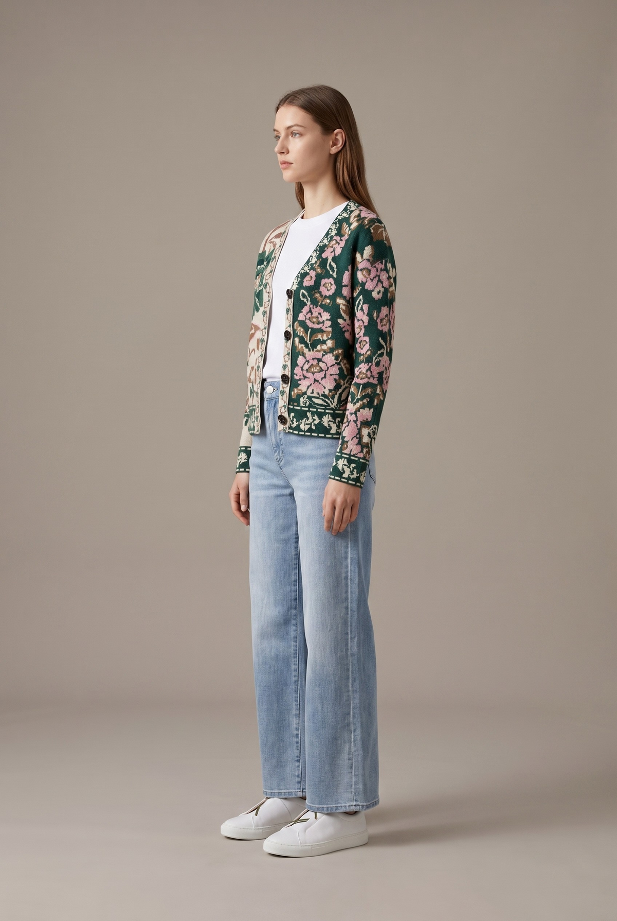Forest Mixed Floral Cardigan