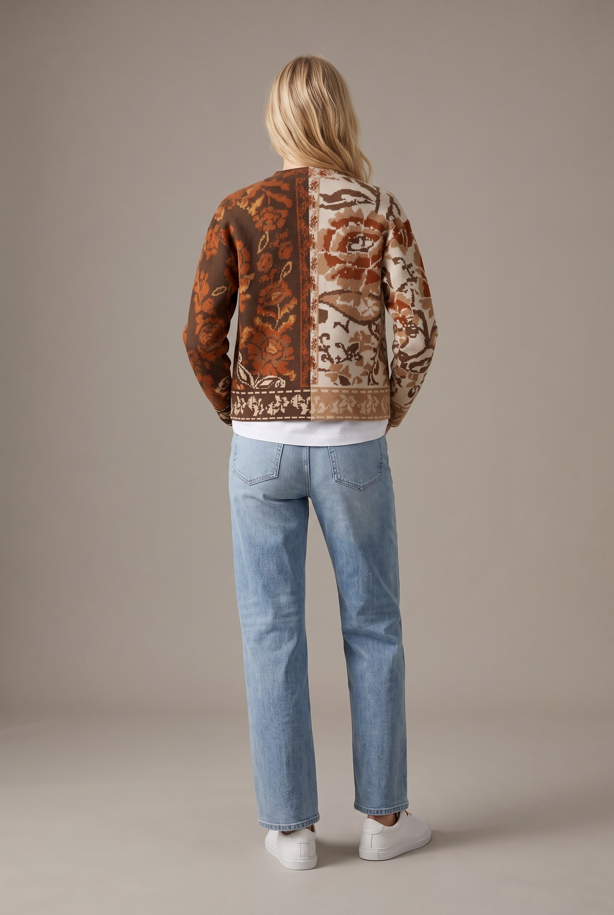 Terracotta Mixed Floral Cardigan