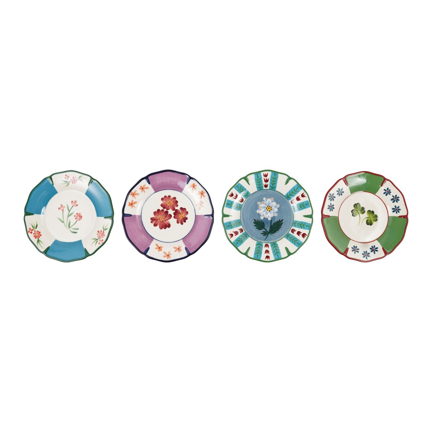 Hand-Painted Cottage Dessert Plate
