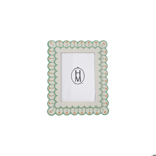 Floral Scalloped Picture Frame
