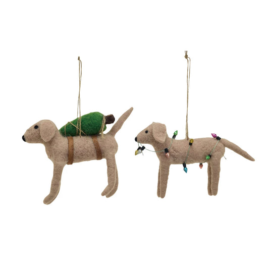 Wool Felt Lab Ornaments