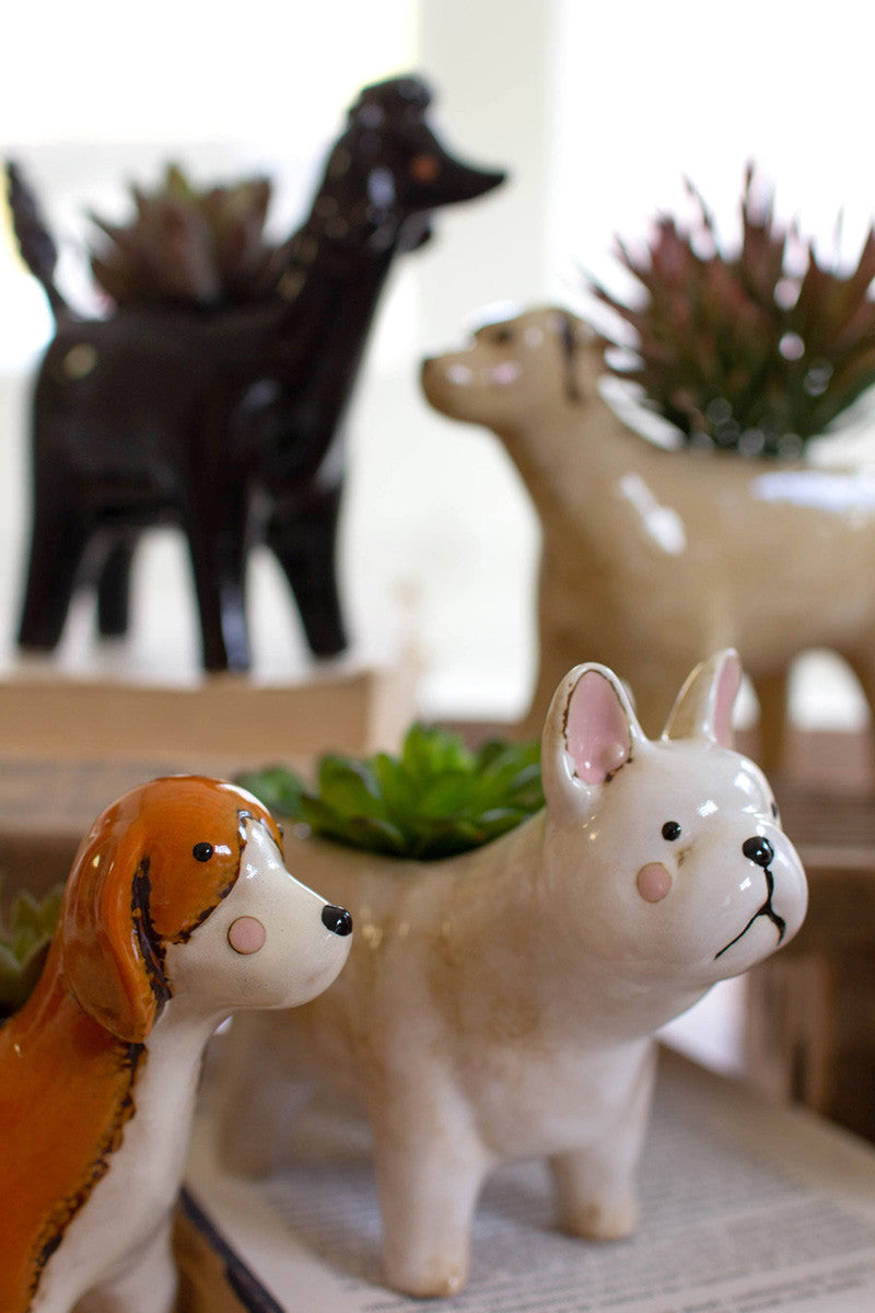 Ceramic Dog Planters