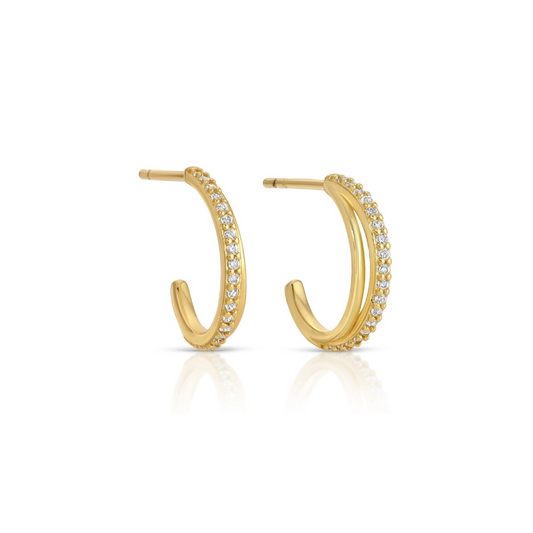 Delicate Double Hoops