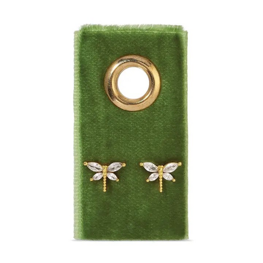 Dragonfly Studs on Velvet