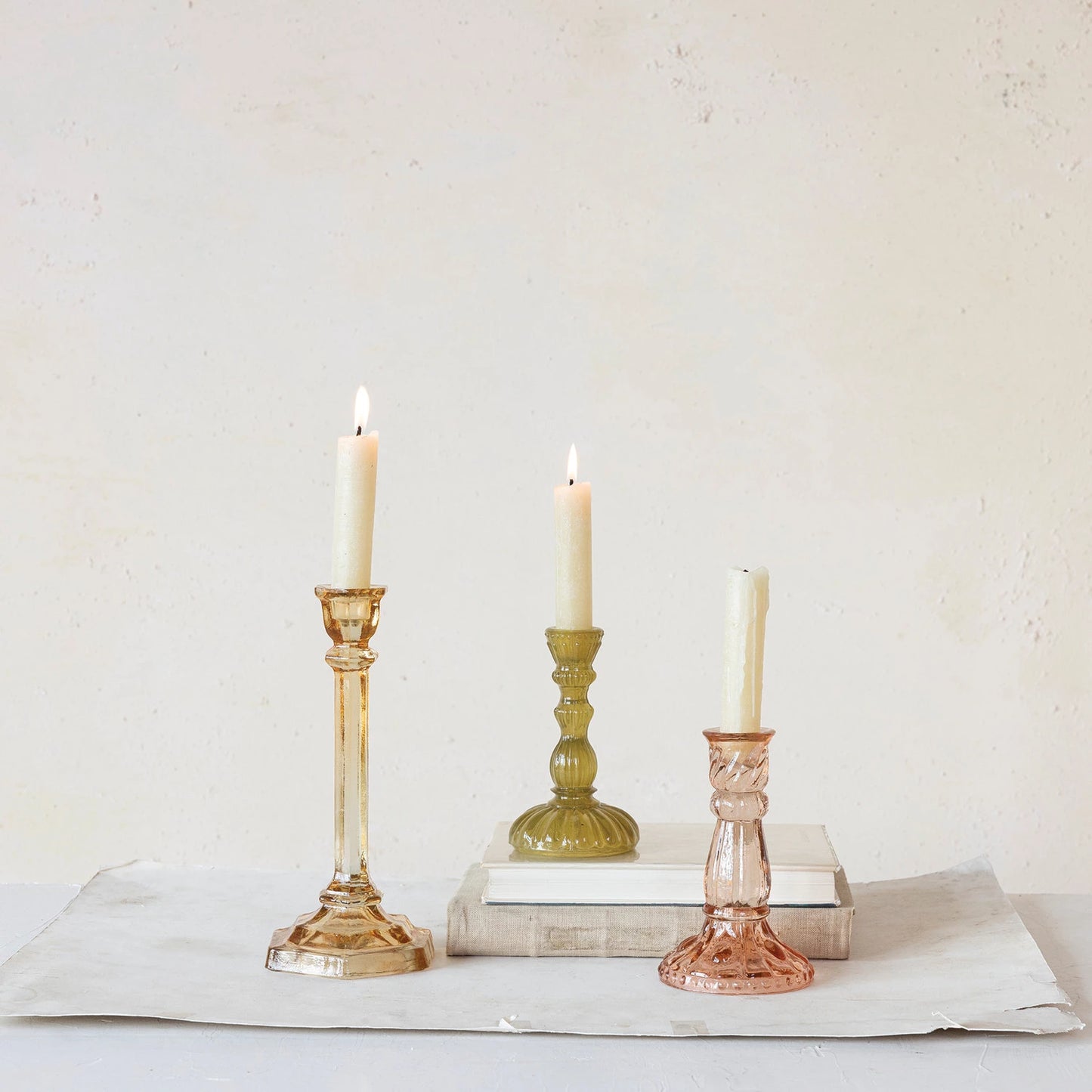 Cinnamon Glass Candle Holder