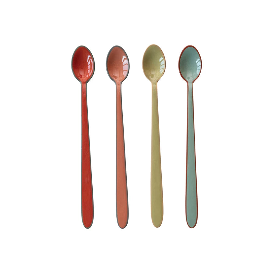 Long Enamel Spoon