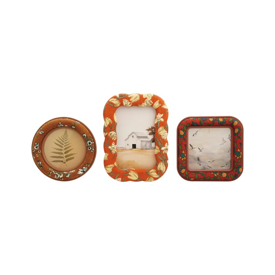 Floral Fabric Picture Frame