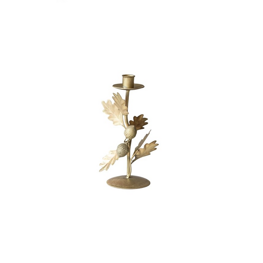 Oak & Acorns Candle Stick Holder