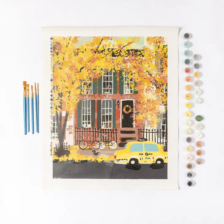 Fall Taxi Paint by Numbers Kit