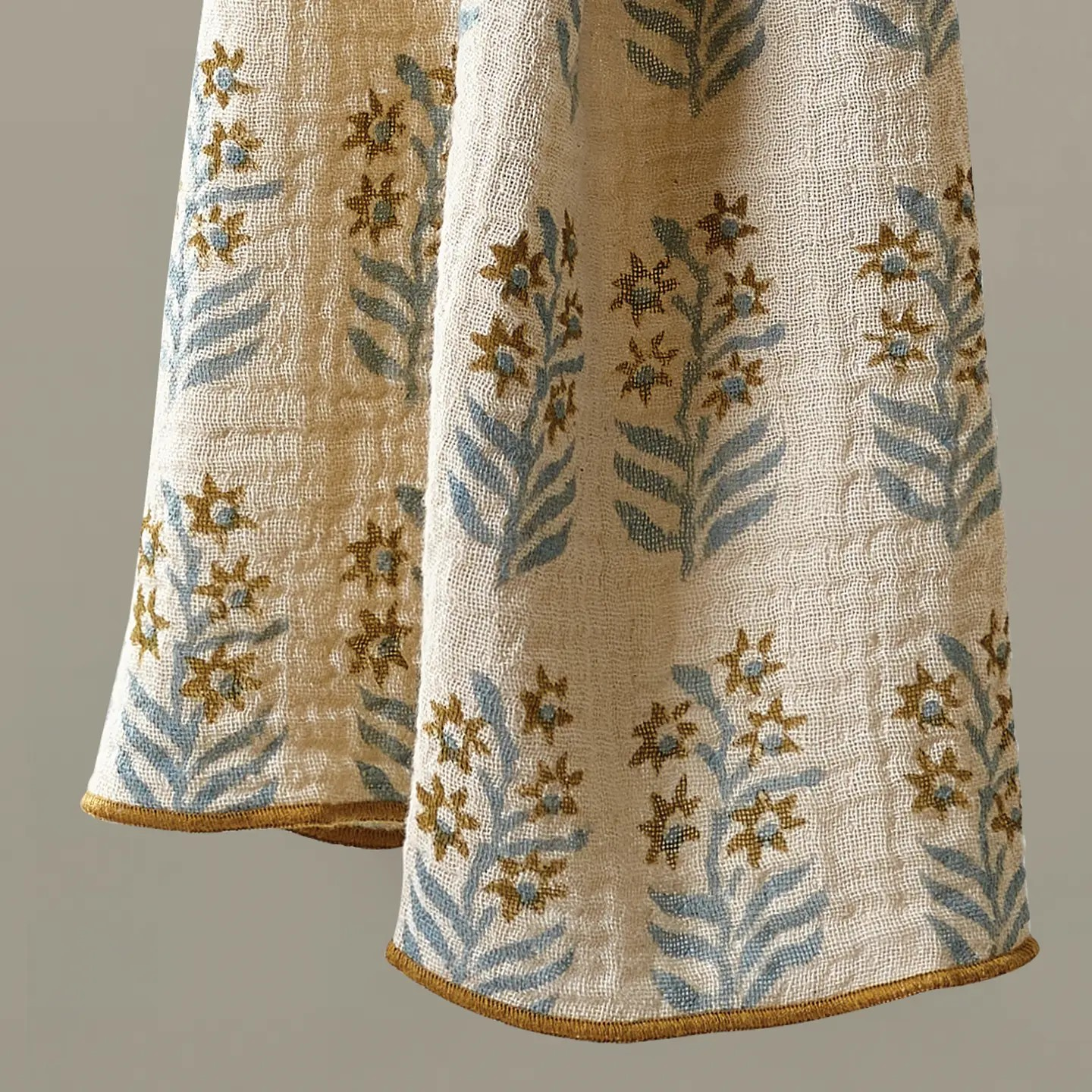 Fall Block Print Towel