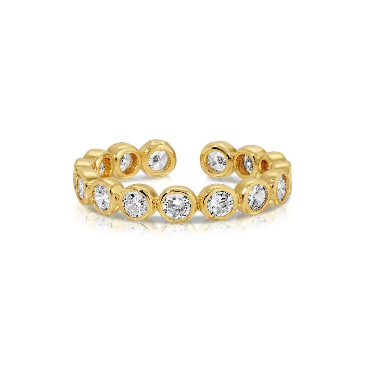 Round CZ Adjustable Ring