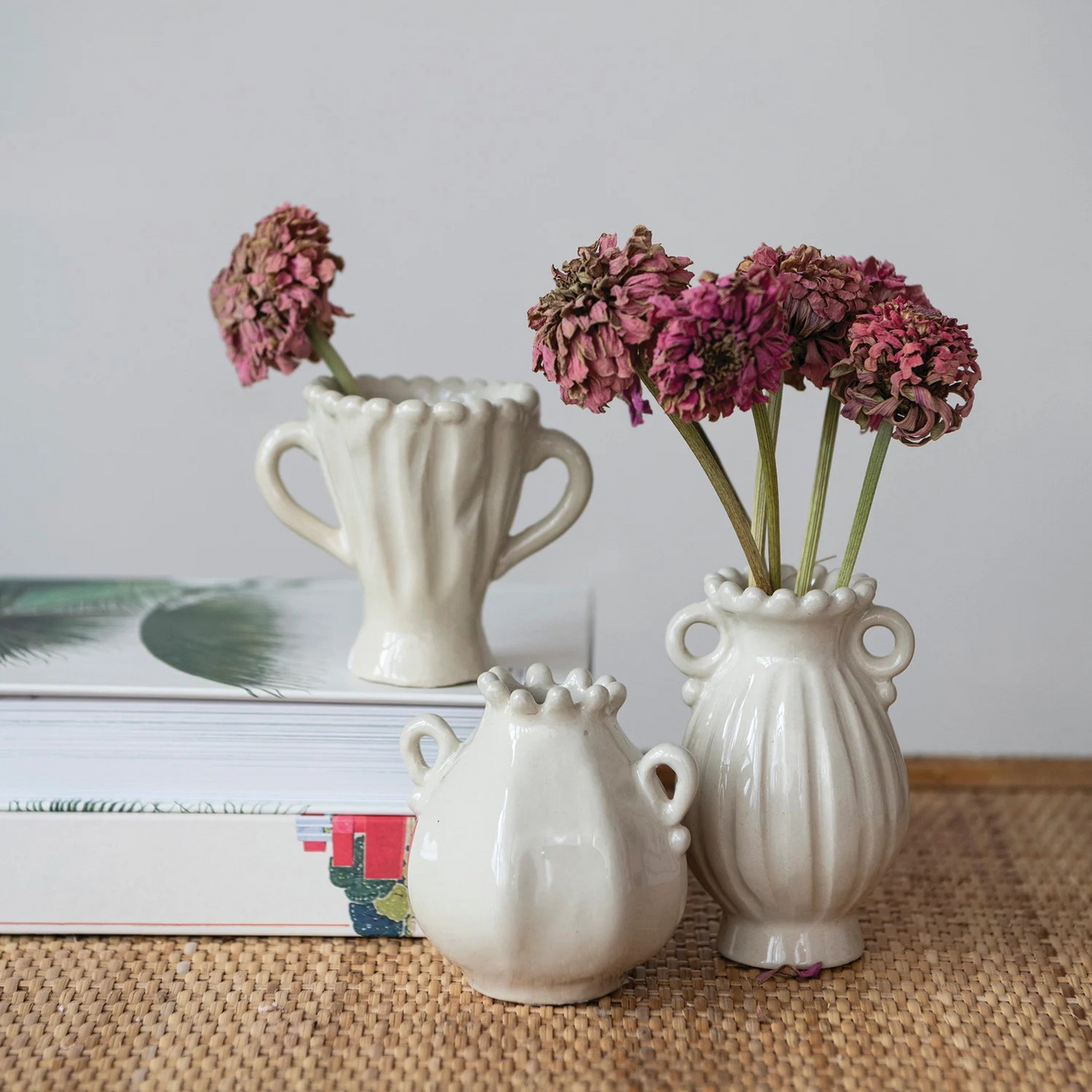 Cream Mini Stoneware Vases
