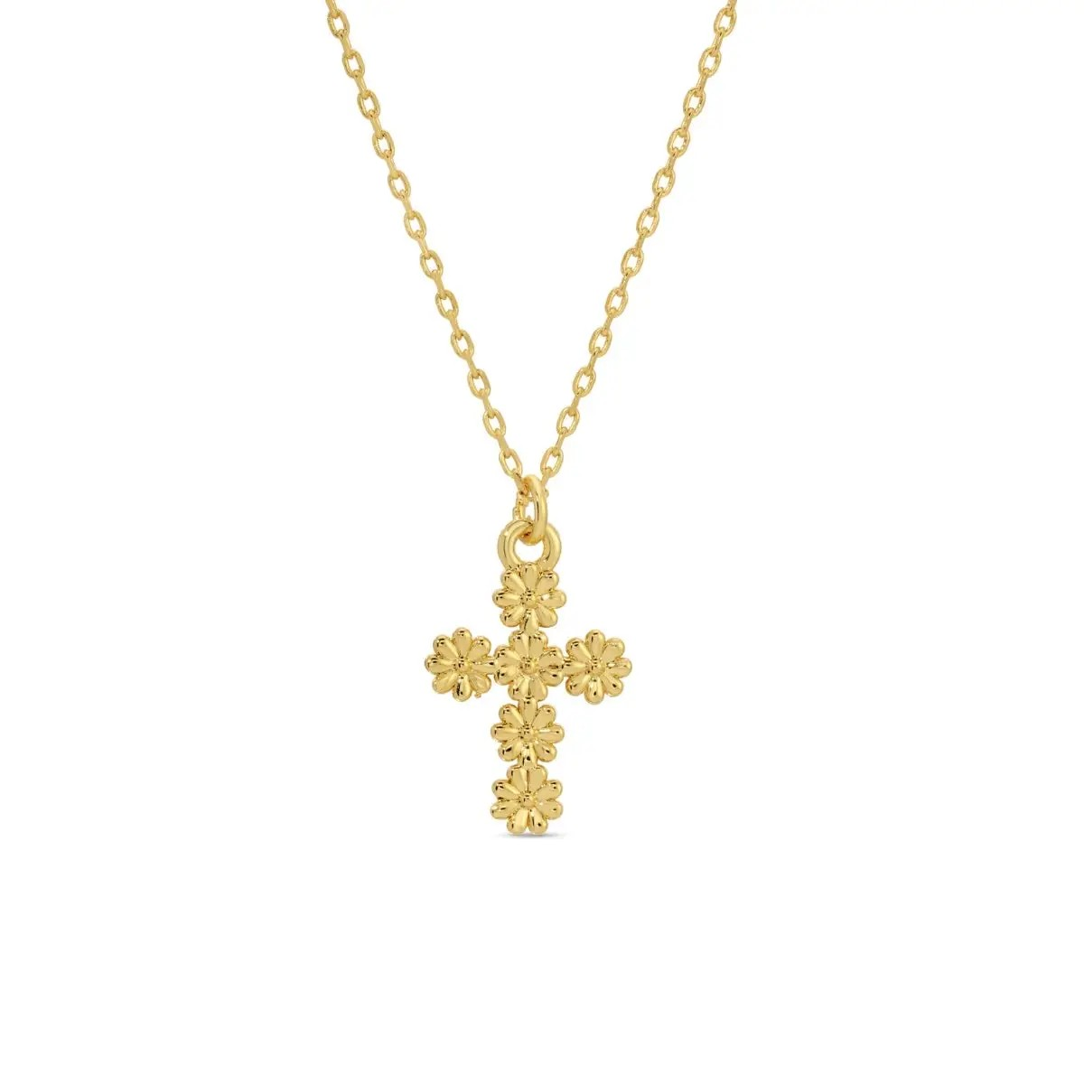 Floral Cross Necklace