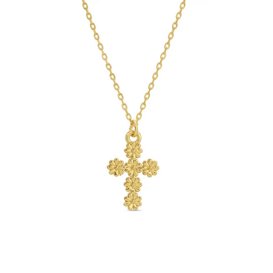 Floral Cross Necklace