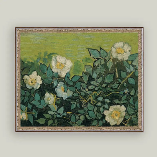 Framed Print of Van Gogh "Wild Roses"