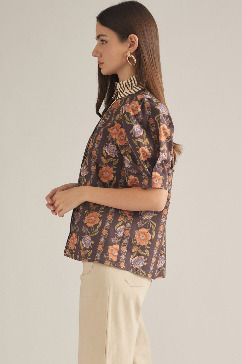 Grandmillennial Floral Shirt