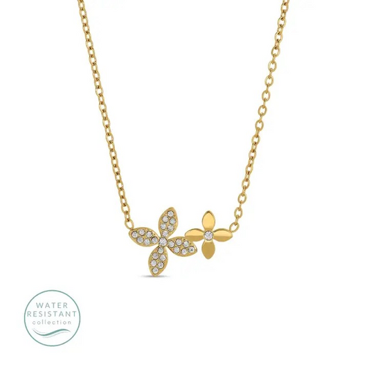 Double Flower Necklace