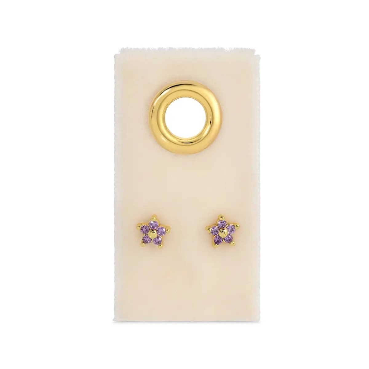Flower Studs on Velvet