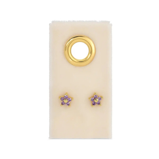 Flower Studs on Velvet