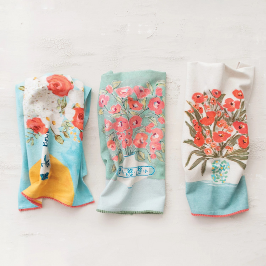 Floral Vase Tea Towel