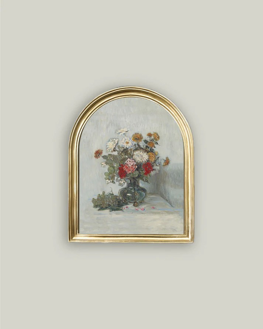 "Fleurs Et Raisins" in Arched Frame