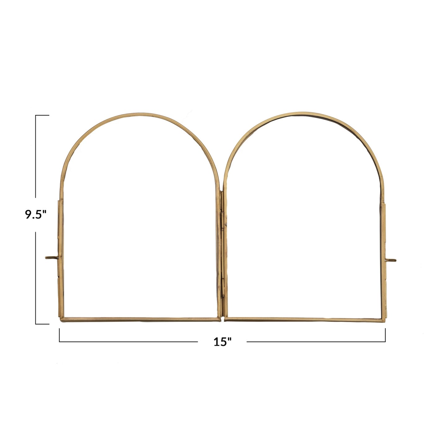 Arched Brass Standing Photo Frame