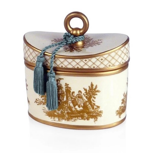 French Tulip Candle Toile Container