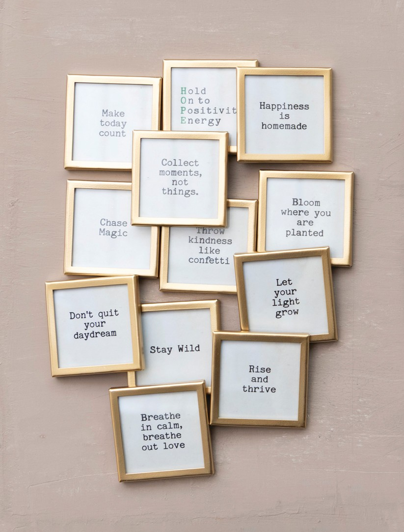 Gold Magnet with Sayings
