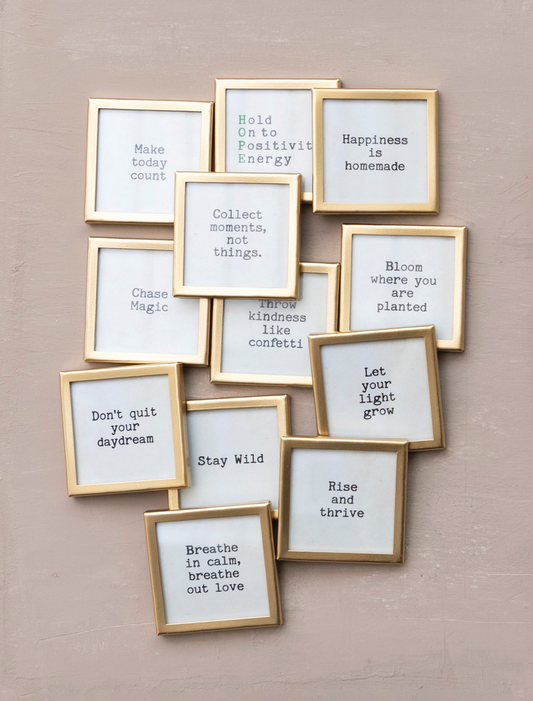 Gold Magnet with Sayings