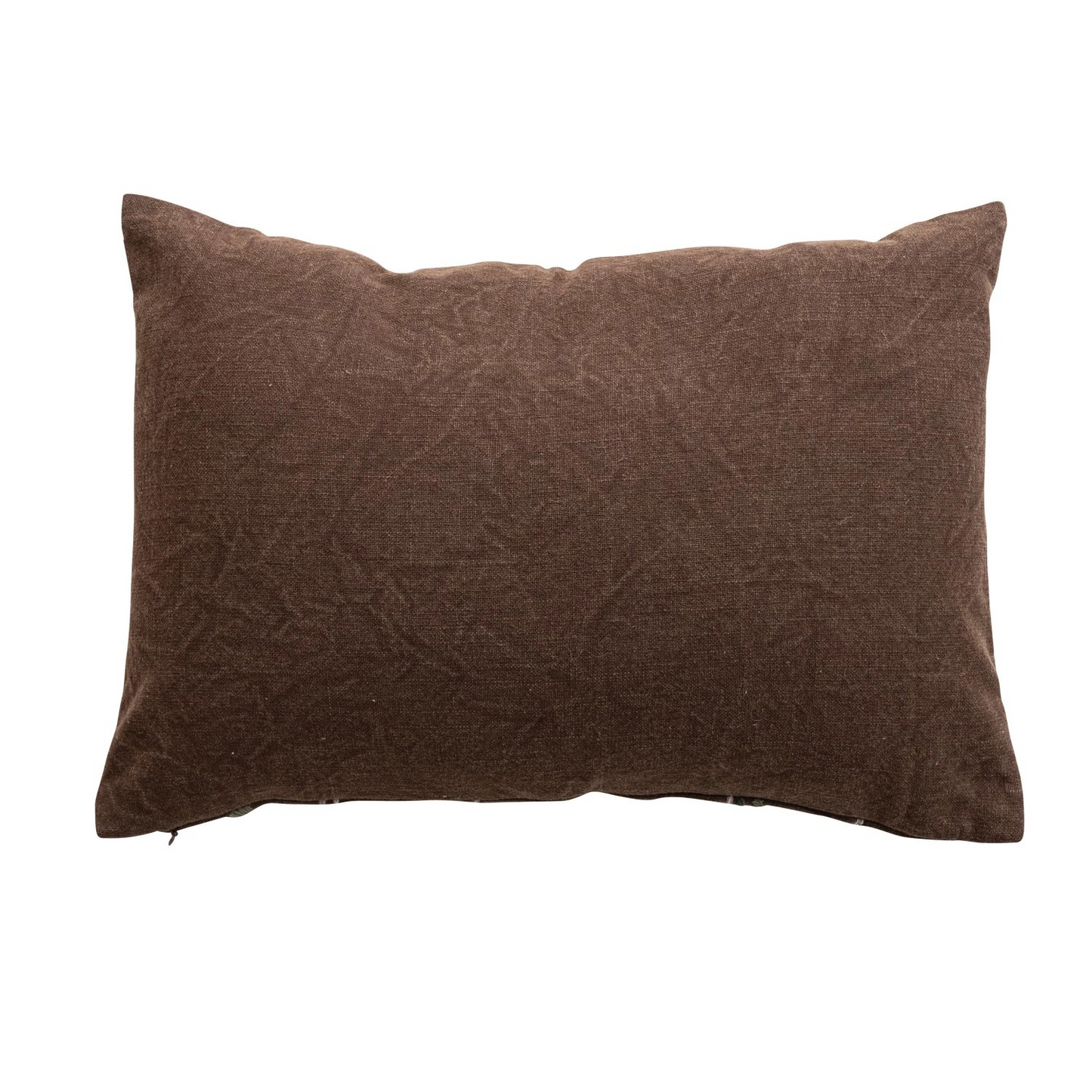 Embroidered Floral Garden Pillow