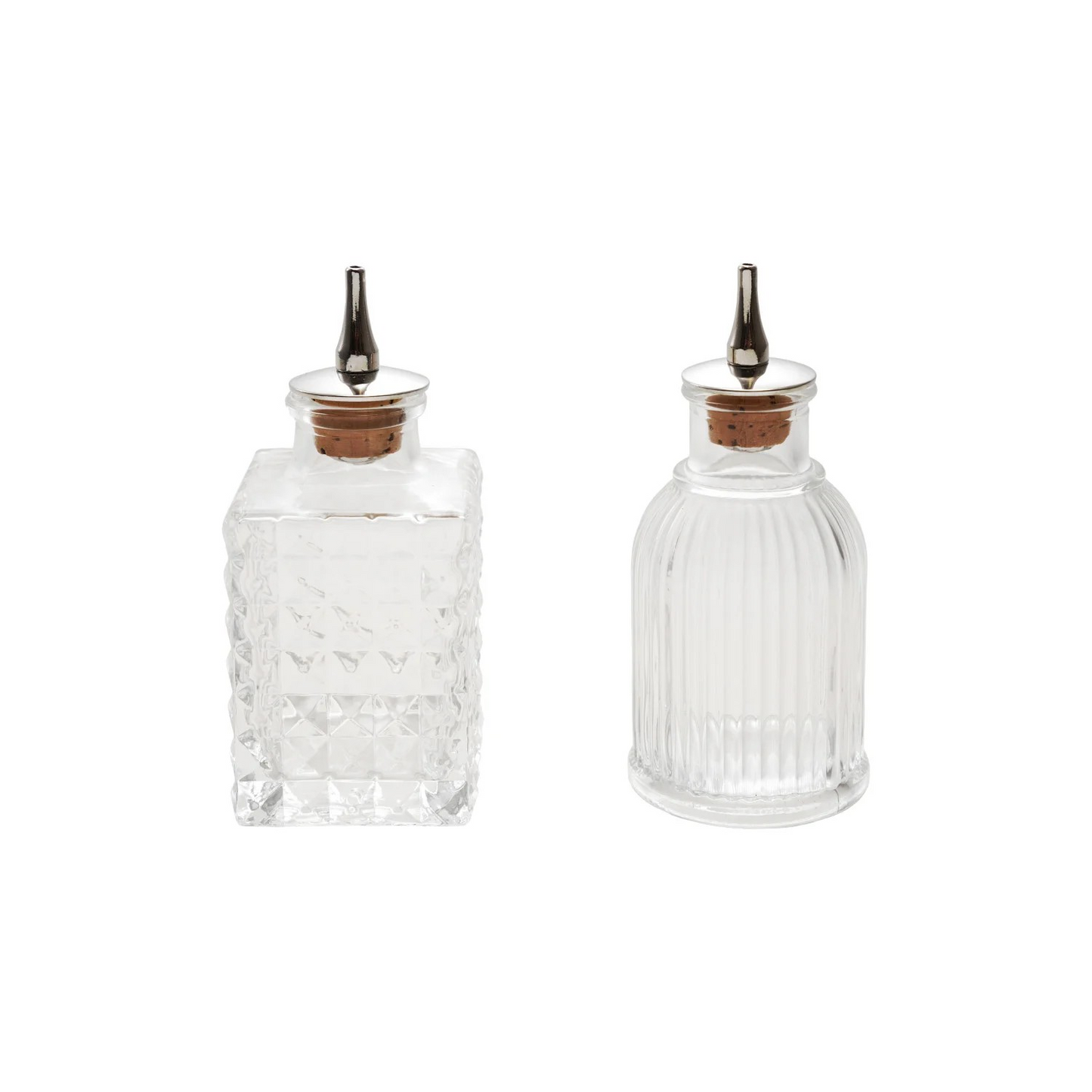 2 oz. Pressed Glass Bitters Bottle