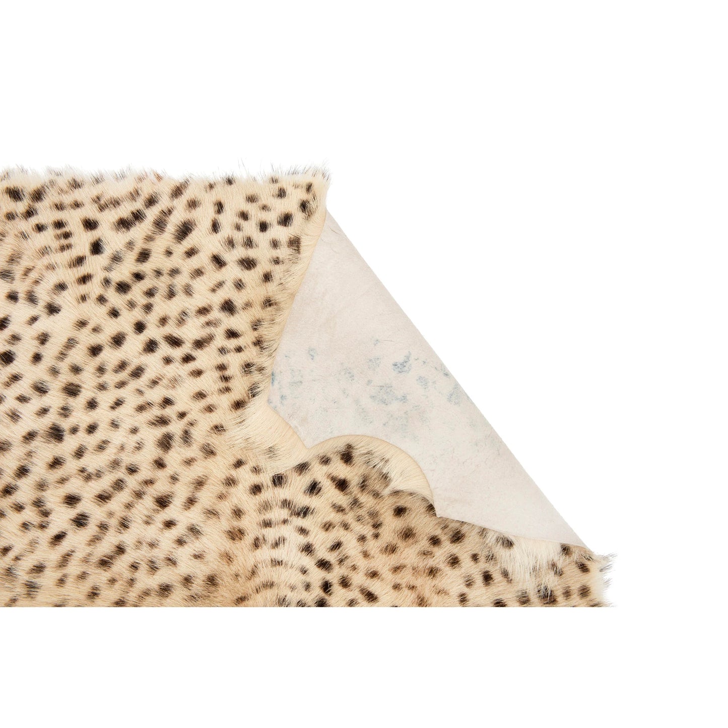 Goat Fur Rug, with Leopard Print