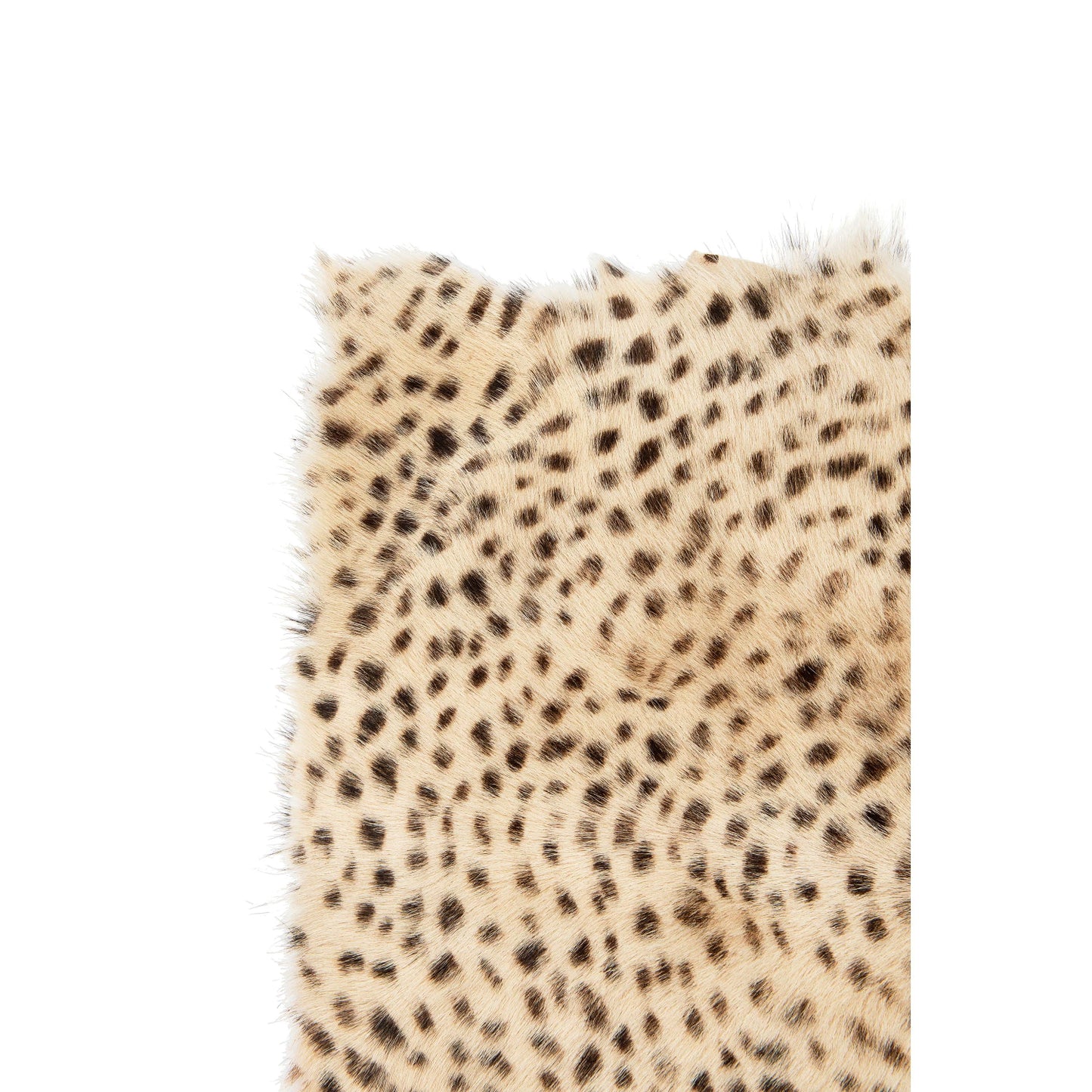 Goat Fur Rug, with Leopard Print