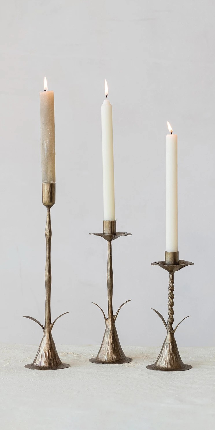 Floral Stem Candlestick Holder