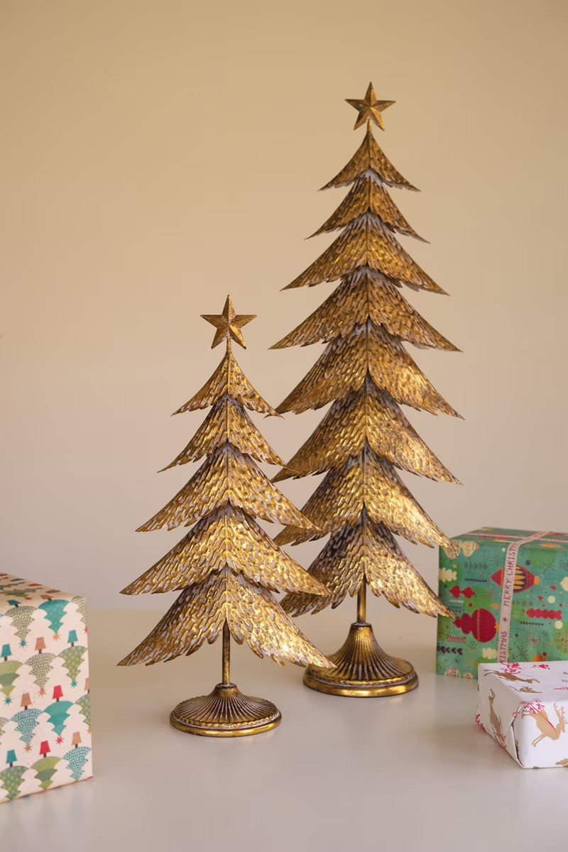 Large Antique Gold Christmas Tree