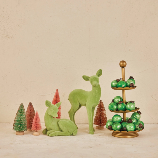 Green Flocked Deer