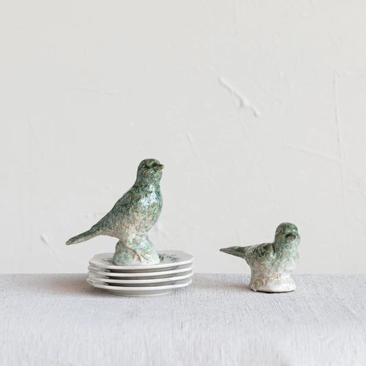 Debossed Stoneware Birds