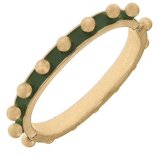 Green Stud Bracelet Hinge Bracelet
