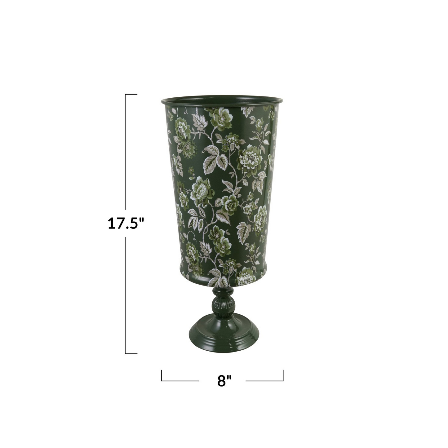 Metal Footed Floral Vase