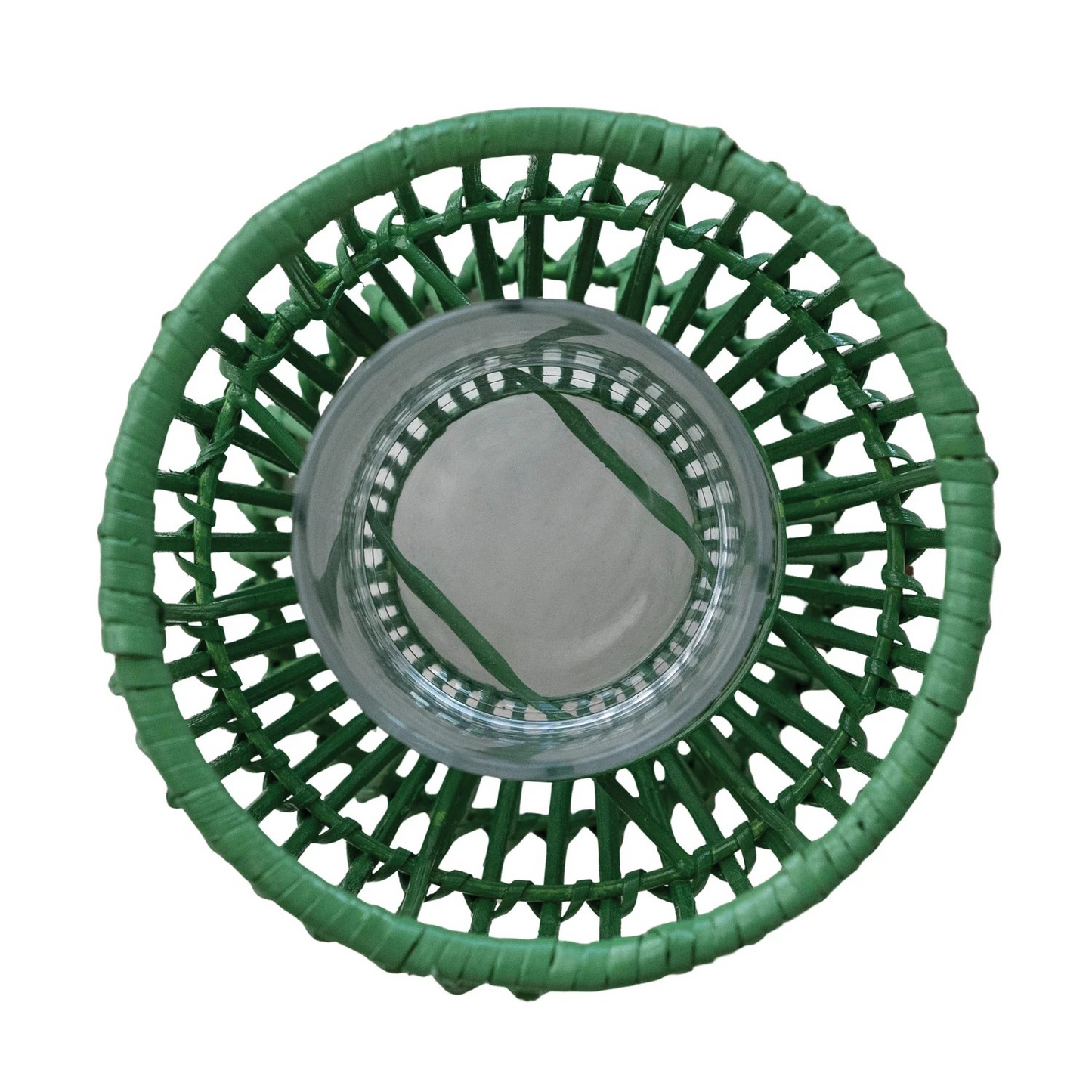 Green Rattan Lantern