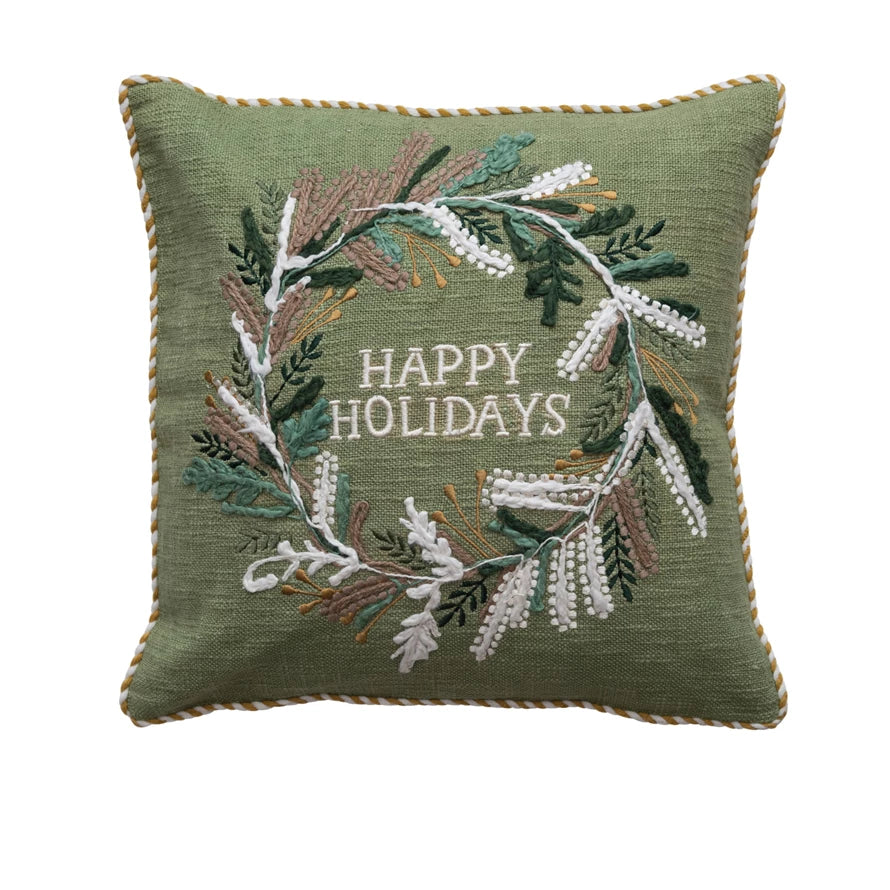 Happy Holidays Pillow