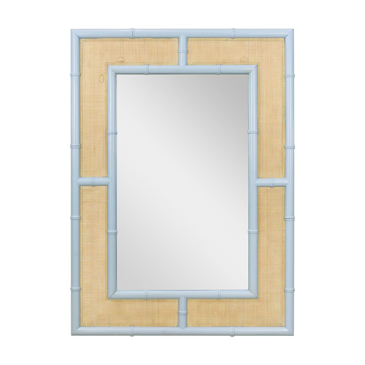 Palm Rectangular Cane Mirror