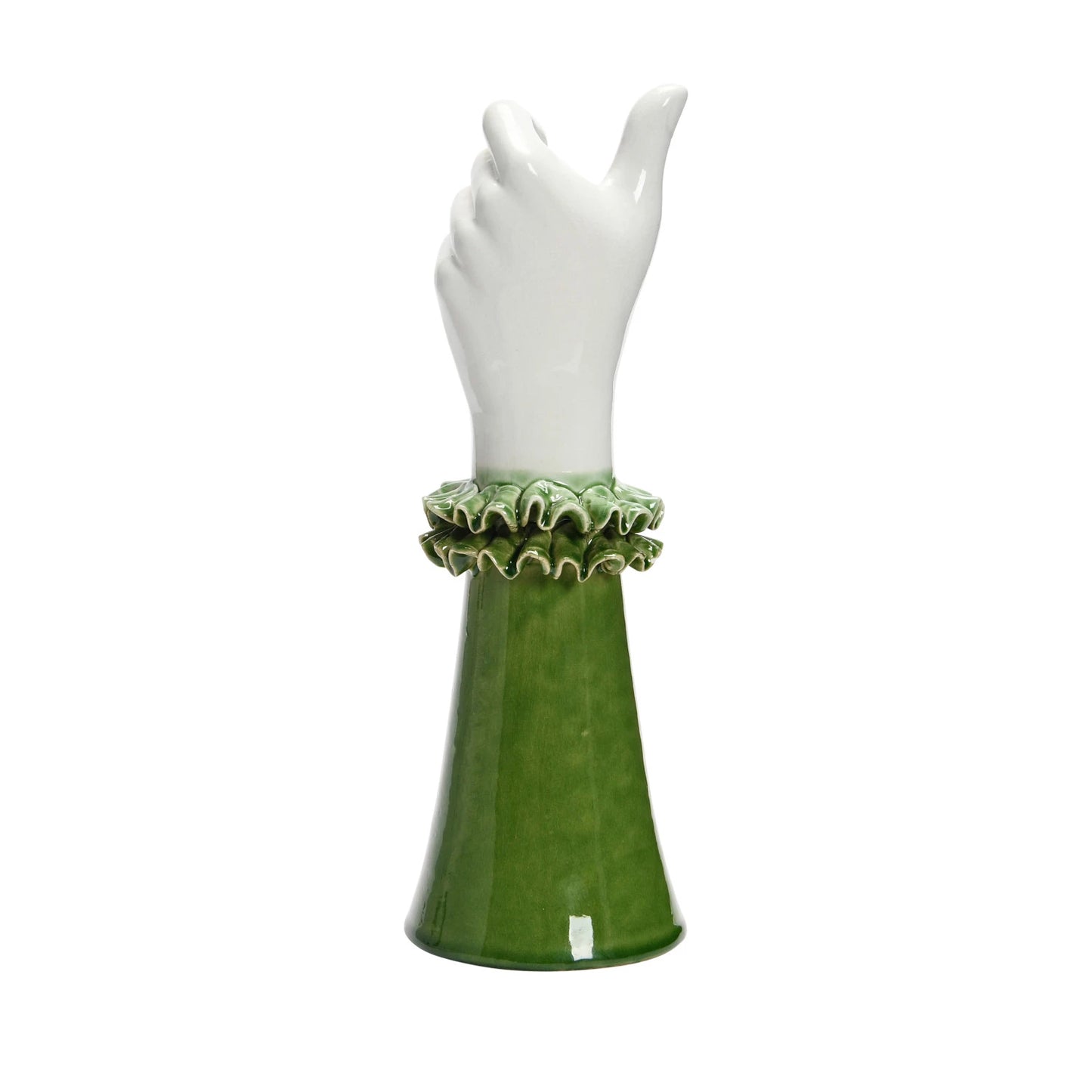 Ruffled Hand Vase