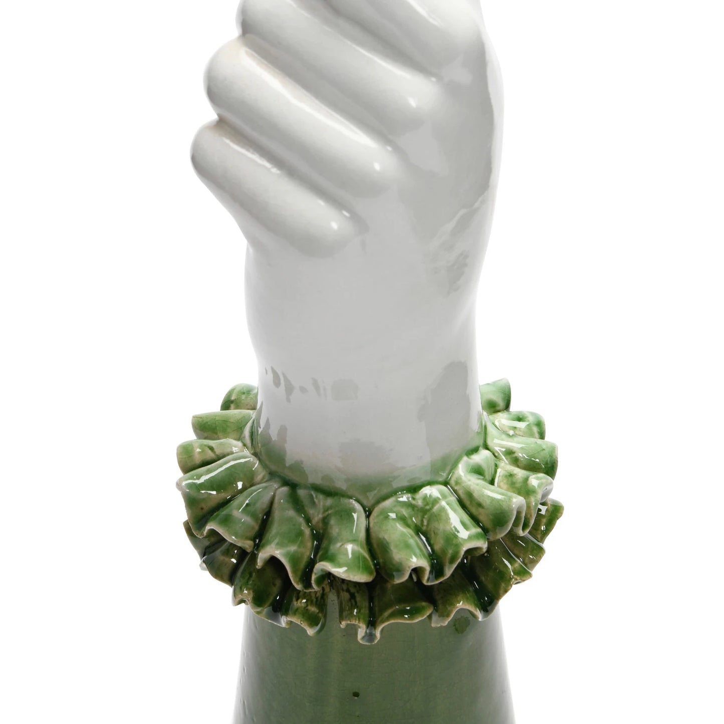 Ruffled Hand Vase