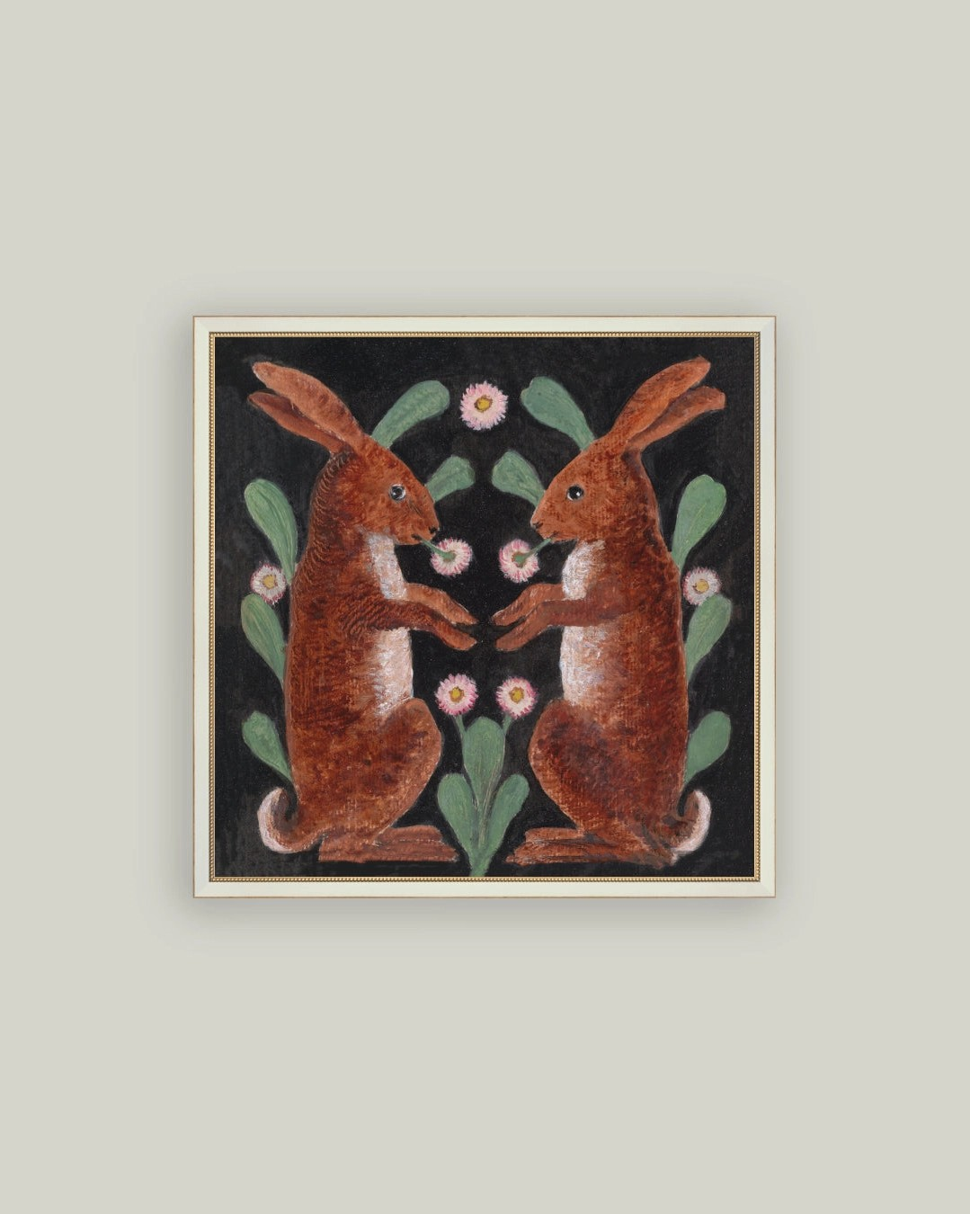 Two Hares Framed Print