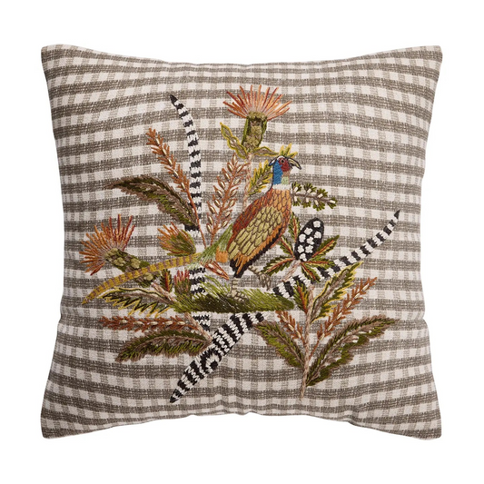 Harvest Pheasant Embroidered Pillow